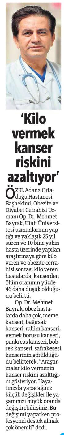 Hürriyet Adana Gazetesi Ortadoğu Hastanesi Haberleri