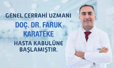 Doç. Dr. Faruk Karateke Hasta Kabulüne Başladı